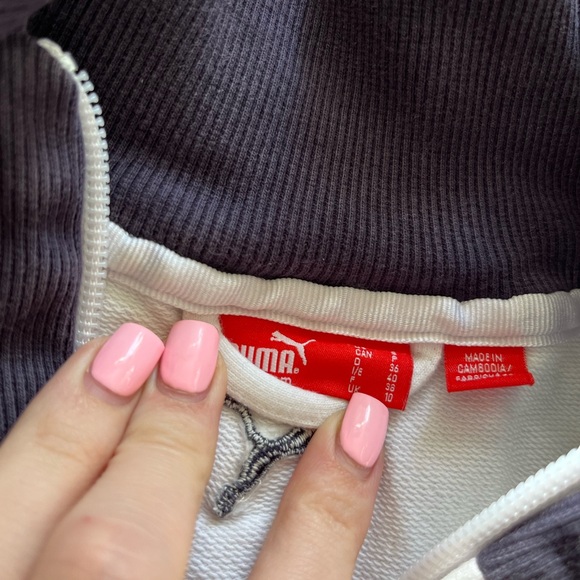 Vintage PUMA Logo Athletic Style Zip Up Sweater - Picture 3 of 4
